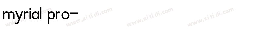 myrial pro字体转换